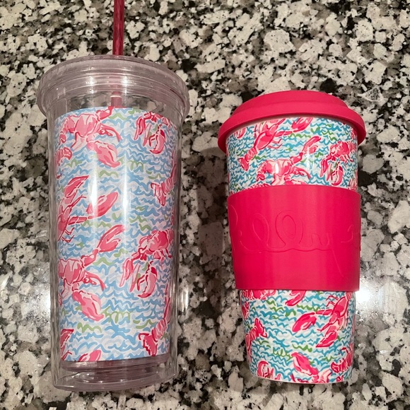 Lilly Pulitzer Lobstah Roll Drink Cups - Picture 1 of 8
